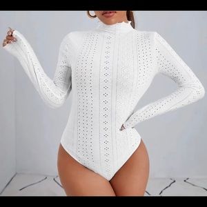 White lace bodysuit